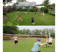 Filet De Volley-Ball,Filet De Volley-Ball Net De Badminton,Filet De Volley-Ball De Jardin De Tennis Pliable De Badminton,Filet De Badminton Entraînement Extérieur Cour Parc Extérieur 6,5 X 0,5 M