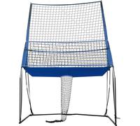 Filet de volley-ball, hauteur réglable, construction durable, bleu
