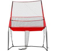 Filet de volley-ball, hauteur réglable, construction durable, rouge
