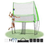 VEVOR Filet de Volley-Ball Portable, Filet d'entraînement de Volley-Ball réglable en Hauteur avec Retour de Balle, Installation Facile, équipement pour Service intérieur et extérieur dans Le Jardin