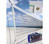 Filet de Volley-Ball Professionnel pour extérieur avec Corde métallique d'avion, 9,1 m x 9,1 m, Bordure résistante aux déchirures, résistance aux intempéries améliorée pour intérieur et extérieur,