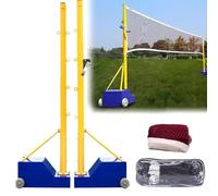 Filet de volleyball et badminton portable avec support réglable pour sports d'intérieur et d'extérieur