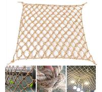 Filet décoratif en jute et chanvre 0,5 × 8 m Ficelle pour jardin, terrasse, fitness, fond mural, regroupement et décoration, respectueux de l'environnement