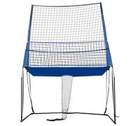 Filet d'entraînement 2 en 1 pour volley-ball, volley-ball, hauteur réglable, pour la maison, la salle de gym, l'école, le terrain de jeu (bleu)