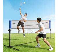 Filet D'entraînement de Badminton 2,1 M/3,1 M/4,1 M/5,1 M/6,1 M, Ensemble de Filet de Volley-Ball Tout-en-Un, Hauteur Réglable de 1,05 À 1,55 M, Support de Trépied Pliable pour Jardin, Plage 5.1m
