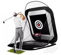 Filet d'Entraînement de Golf au Jardin, Drive et Approches | Montage en 3 Minutes, Cibles, Deux Filets Latéraux, Système de Retour Automatique de Balle, pour Entraînement de Golf