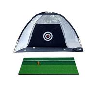 Filet d'entraînement de golf Putting, cage portable avec cible pour le bureau et extérieur dimensions 100x150cm + Mini Tapis de Golf entraînement Driver Practice Putting avec Tee Caoutchouc 60 x 30 cm