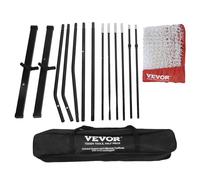 Filet d'entraînement de volley-ball autoportant, portable avec hauteur réglable, construction en acier durable , 14 pieds
