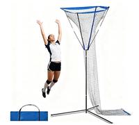 Filet D'entraînement De Volley-Ball, Filet De Sport Pliable Et Portable, Cible De Volley-Ball À Hauteur Et Angle Réglables, Idéal for Améliorer Les Techniques De Volée, De Rebond Et De Smash