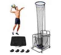 Filet d'entraînement de volley-ball réglable de 1,7 à 3,3 m | Angle réglable de 0 à 90 ° - Filet de cible portable pour servir, réglage de piqûres, entraînement intérieur et extérieur