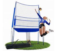 Filet d'entraînement de volleyball avec hauteur réglable et système de retour de balle pour frapper et servir dans le jardin ou à l'intérieur
