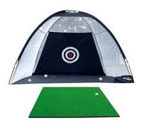 Filet d'entrainement Golf Putting Cage portable avec cible Bureau et exterieur Hobby Tech Vert