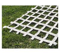 Filet d'escalade blanc pour enfants - Parcours d'obstacles, entraînement de guerrier, cabane dans les arbres extérieures, ensemble de balançoires, filet de hamac, protection de sécurité, échelle en