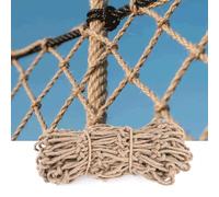 Filet d'escalade en jute et chanvre - 90 x 90 cm - Filet de sécurité pour intérieur/extérieur - Protection contre les chutes - Pour escaliers, jardin et aire de jeux - Installation facile - 1 cm