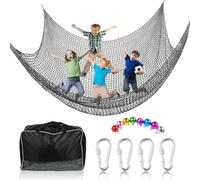 Filet d'escalade pour en Plein,Filet d'escalade pour - Filet de sécurité Double Couche pour e de Jeux | Pont de Filet d'arrière-Cour, Accessoires de cabane dans Les Arbres en Maille de sécurité pour