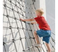Filet d'escalade pour enfants - 2 m - Filet de cargaison en corde pour escalade dans le jardin, cadres d'escalade, parcours d'obstacles, arbre, fort, camping, aventure amusante