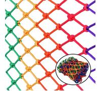 Filet d'escalade pour enfants, filet de ramper coloré, filet de protection mural, filet d'escalade pour cadre d'escalade, 1 x 2 m