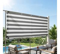 Filet D'intimité Robuste pour Balcon Terrasse Jardin Balcon D'appartement Rambarde, Toile D'ombrage Coupe-Vent en PEHD À 90% avec Œillets(2x12.0m/6.6x39.4ft)