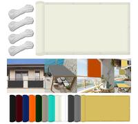 Filet D'Occultation Rectangulaire 0.5 x 6.5 m Tissu Polyester UV Protection avec Oeillets Toile Imperméable La Couverture Végétale pour Serre Et Pergola, Ivory