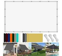 Filet D'Occultation Rectangulaire 170 x 250 cm Tissu Polyester UV Protection avec Oeillets Toile Ombrage Auvent pour Extérieur Camping Et Pelouse, Blanc