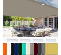 Filet D'Occultation Rectangulaire 2.5 x 7 m 98% UV Protection,Polyester, Toile de Jardin Imperméab avec 4 X Cordes de 1.5M pour Jardin Patio Terrasse Balcon, Kaki