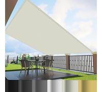 Filet D'Occultation Rectangulaire 3 x 8 m avec Oeillets et Cordons Toiles D'Ombrages Fermement Fixé pour Patio Jardin, Terrasse,Extérieur, Blanc cassé