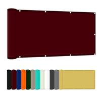 Filet D'Occultation Rectangulaire 30 x 500 cm Tissu Polyester UV Protection avec Oeillets Toile Ombrage Auvent pour Extérieur Camping Et Pelouse, Vin Rouge
