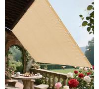 Filet d'ombrage 1.2 x 3.6 m Protection Solaire Filet D’Ombrage Rectangulaire Résistant pour Serre Jardin Couverture Potager Terrasse, Jaune Sable