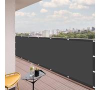 Filet d'ombrage 1.4 x 3 m Imperméable PES Protection 98% UV Toile Ombrage Exterieur pour Pergola avec Oeillets pour Patio Jardin, Terrasse, Extérieur, Balcon, Gris Foncé