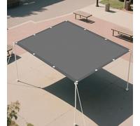 Filet d'ombrage 1.4 x 7 m Respirant Protection des Rayons UV Toile de Protection Solaire Résistant l'eau Polyester pour Jardin, Terrasse, Camping, Balcon, Gris Clair