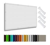 Filet d'ombrage 1.5 x 5 m Imperméable Protection UV 98% Résistant Aux UV Toile d'ombrage Auvent avec Corde Libre Facile à Plier pour Jardin, Terrasse, Camping, Balcon, Blanc