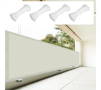 Filet d'ombrage 1.7 x 2.2 m Coupe Ventpour La Couverture Rayons Toile d'ombrage Extérieur avec Corde Libre Facile à Plier pour Jardin Terrasse Balcon Extérieur, Beige