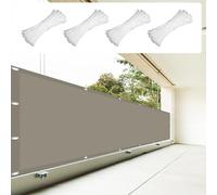 Filet d'ombrage 1.7 x 2.2 m Coupe Ventpour La Couverture Rayons Toile d'ombrage Extérieur avec Corde Libre Facile à Plier pour Jardin Terrasse Balcon Extérieur, Kaki