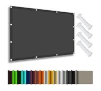 Filet d'ombrage 1.7 x 3.4 m Imperméable Protection UV 98% Résistant Aux UV Toile d'ombrage Auvent avec Corde Libre Facile à Plier pour Jardin, Terrasse, Camping, Balcon, Gris Foncé