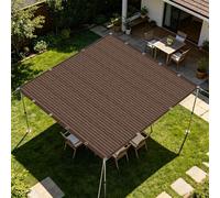 Filet d'ombrage 1.7 x 3 m Vent et Perméable à l'eau Filet D'Intimité Plusieurs Tailles pour La Couverture Végétale Serre Pergola Jardin Abri D'Auto Pet House Lawn Patio, Brun