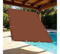Filet d'ombrage 1.9 x 1.9 m Rectangulaire Imperméable Toile Ombrage UV Protection avec Oeillets et Cordons pour Serre, Plantes, Poulailler, Camping Extérieur, Rouge Rouille
