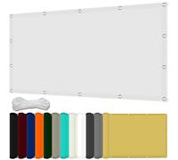 Filet d'ombrage 100 x 150 cm Protection 98% UV, Imperméable, Protection Solaire en Résistant à La Déchirure, Voile d'ombrage Pare Soleil, pour Extérieur Terrasse Jardin, Blanc