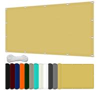 Filet d'ombrage 105 x 130 cm Protection 98% UV, Imperméable, Protection Solaire en Résistant à La Déchirure, Voile d'ombrage Pare Soleil, pour Extérieur Terrasse Jardin, Jaune Sable