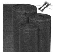 Filet d'ombrage 10m x 1,5m Tissu d'ombrage 165g/m² SG80, Anthracite