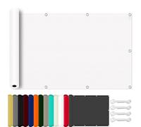 Filet d'ombrage 130 x 260 cm Imperméable Protection UV 98% en Résistant, Solaire Résistante Aux Intempéries, Toile Solaire Voile d'ombrage, pour Terrasse Jardin Extérieur, Blanc