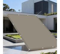 Filet d'ombrage 150 x 220 cm Imperméable, Protection Rayons UV Voile d'ombrage Imperméable avec Œillets pour Patio Jardin, Terrasse, Extérieur, Balcon, Kaki