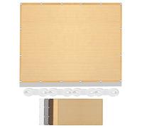 Filet d'ombrage 150 x 460 cm Respirante Protection UV 98% Rayons Toile Extérieure Terrasse avec 4 Morceaux de Corde pour Patio Balcon Jardin Terrasse Extérieur, Couleur Crème