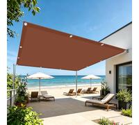Filet d'ombrage 170 x 220 cm Rectangulaire Imperméable Toile Ombrage UV Protection avec Oeillets et Cordons pour Serre, Plantes, Poulailler, Camping Extérieur, Rouge Rouille