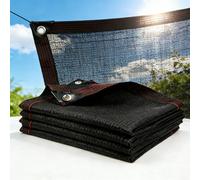 Filet d'ombrage 170 x 340 cm Coupe-Vent Perméable à l'eau, avec Bordure, avec Œillets Toile d'ombrage Voile pour Serre Jardin Pergola Pet House, Noir