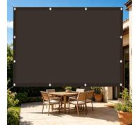 Filet d'ombrage 170 x 400 cm Imperméable Rectangulaire Toile Ombrage Exterieur avec Oeillets et Cordons pour Patio, Pergola, Jardin Extérieurterrasse Balcon, Brun