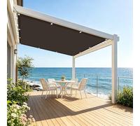Filet d'ombrage 170 x 400 cm Protection Solaire Toile Ombrage Exterieur avec Oeillets et Cordons pour Patio, Pergola, Jardin Extérieurterrasse Balcon, Brun