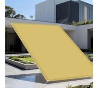Filet d'ombrage 180 x 220 cm Imperméable, Protection Rayons UV Voile d'ombrage Imperméable avec Œillets pour Patio Jardin, Terrasse, Extérieur, Balcon, Couleur Crème