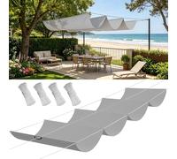 Filet d'ombrage 180 x 360 cm PES, 180G M² Polyester, Toile Parasol Protection Solaire et Rayons UV Voile d'ombrage Imperméable Rectangulaire pour Patio Terrasse Extérieur, Gris Clair