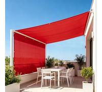 Filet d'ombrage 180 x 450 cm Protection Solaire en Tissu Hdpe, Respirant, Perméable à L’Eau Protection 95% UV Bâche Dombrages, Voiles Solaire pour Jardin Terrasse Camping, Rouge