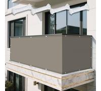 Filet d'ombrage 190 x 205 cm Anti 98% UV Contre Le Vent Résistant Protection Solaire avec Cordons pour Jardin Terrasse Extérieur Patio Piscine, Taupe